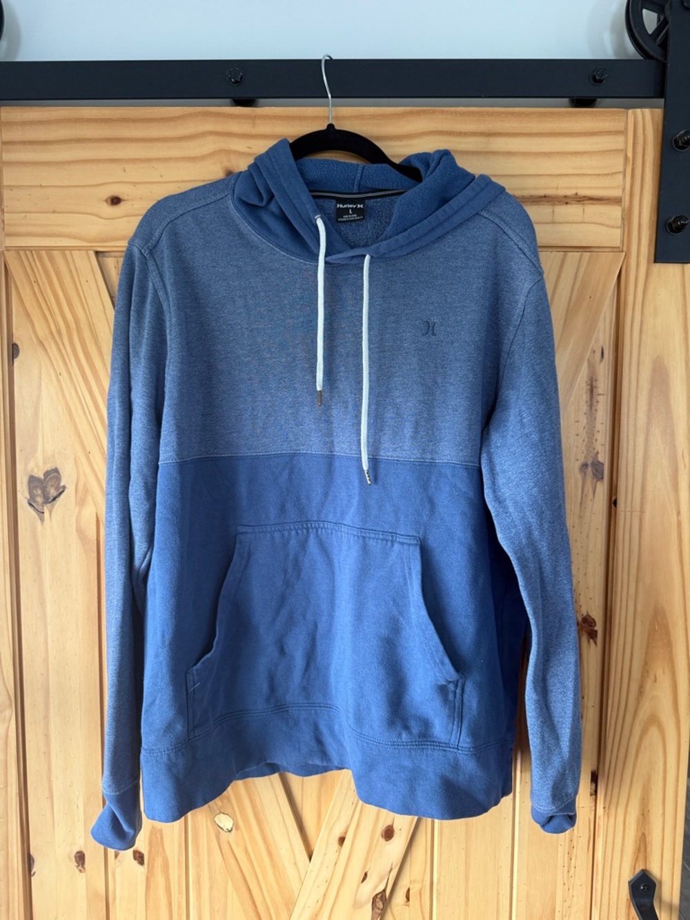 Hurley Two-Tone Navy and Slate Blue Pullover Hoodie